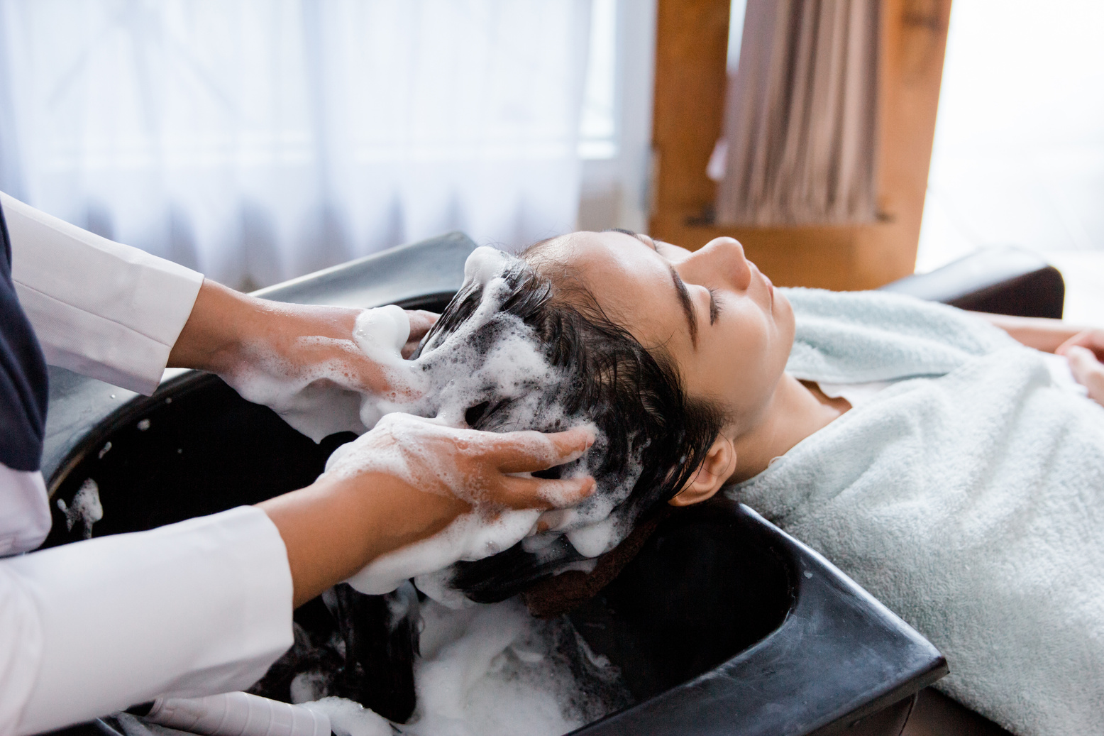 Hair Washed in Beauty Salon